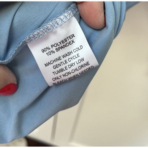 Turtleson Golf Pullover V Neck Sz L Blue Polyester Spandex Windbreaker Jacket - Picture 4 of 5